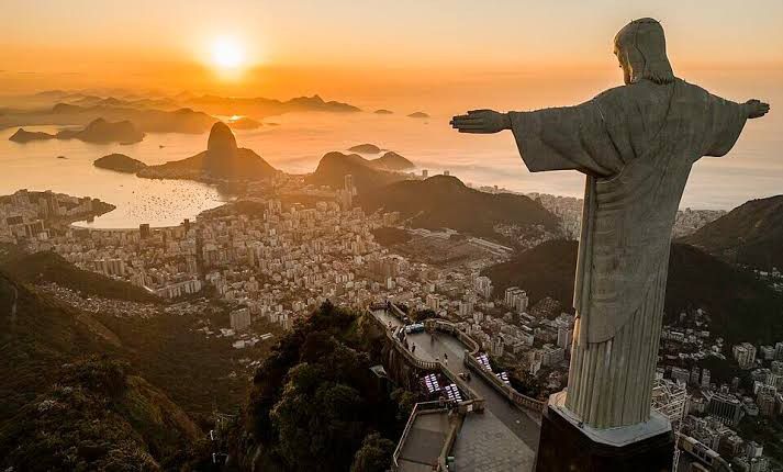 Christ the Redeemer at sunset
